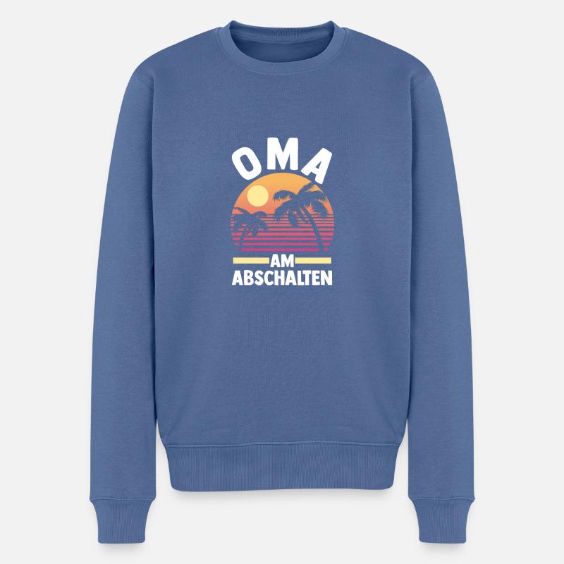 Urlaub Urlauberin Großmutter Oma - Männer Premium Bio Pullover - Taubenblau