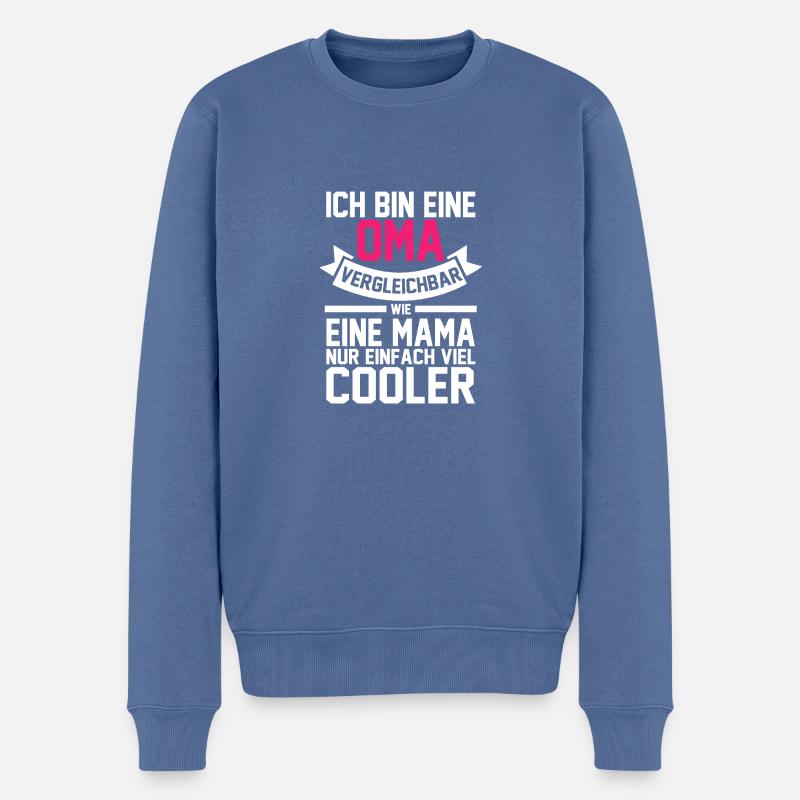 Grand-mère Mamie - Pull Premium bio Homme - bleu pigeon
