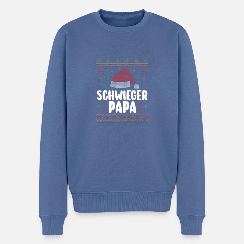 Noël Père Noël Beau-père - Pull Premium bio Homme - bleu pigeon