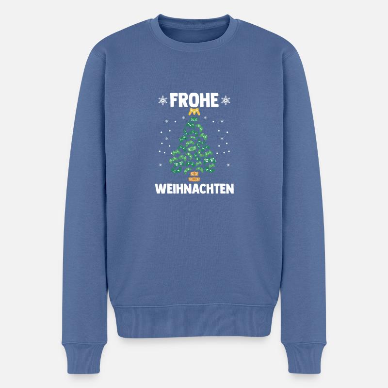 Frohe Weihnachten Gamer Videospiel Weihnachtsbaum - Männer Premium Bio Pullover - Taubenblau