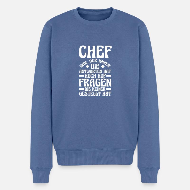 Chef d’équipe Farewell - Pull Premium bio Homme - bleu pigeon