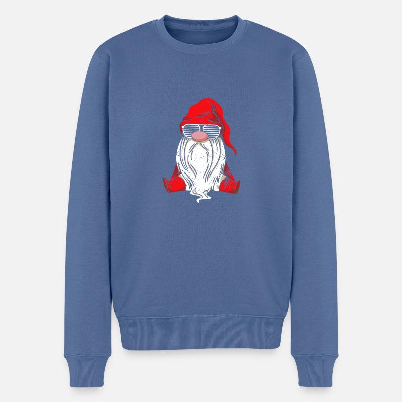 Weihnachten Weihnachtswichtel Weihnachtsgnom - Männer Premium Bio Pullover - Taubenblau