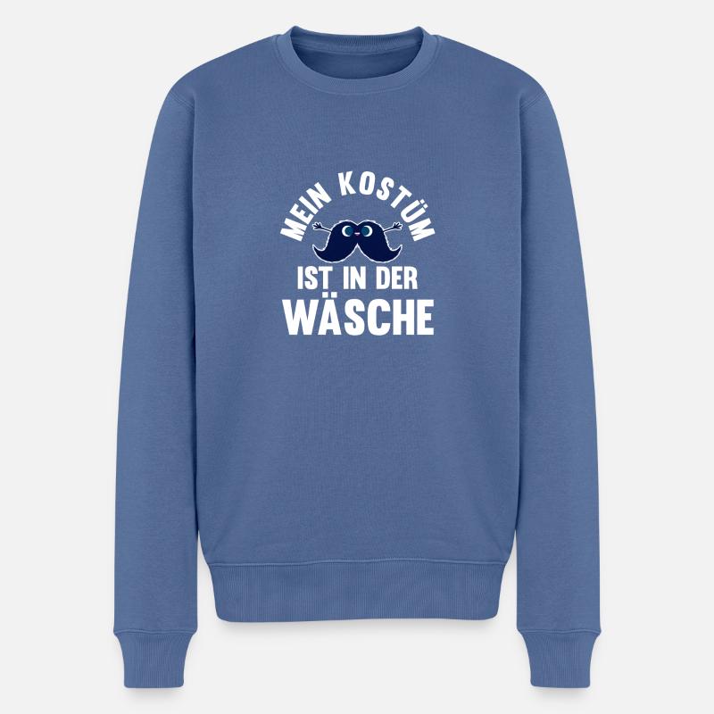 Karnevalskostüm Fasching Karneval - Männer Premium Bio Pullover - Taubenblau