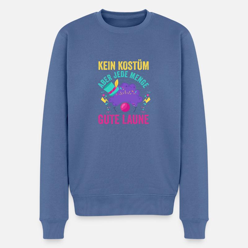 Karnevalskostüm Fasching Karneval - Männer Premium Bio Pullover - Taubenblau