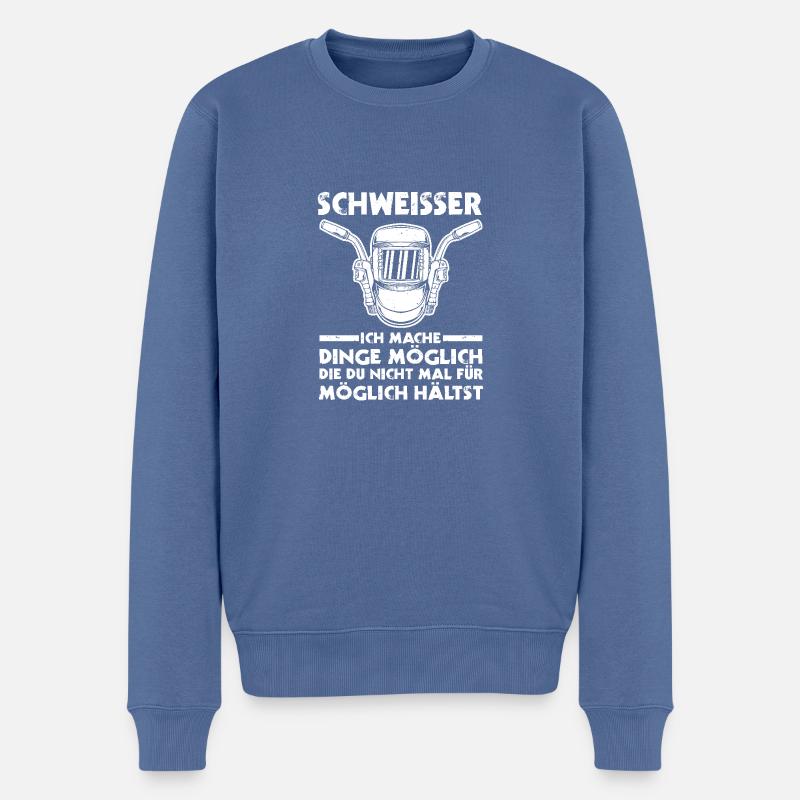 Soudage Soudeurs Soudeurs - Pull Premium bio Homme - bleu pigeon