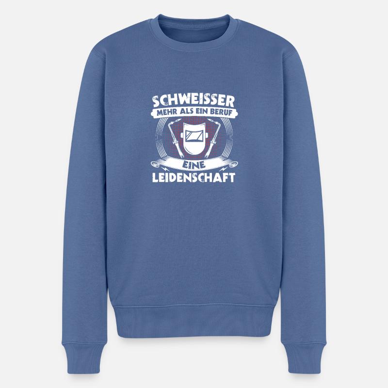 Soudage Soudeurs Soudeurs - Pull Premium bio Homme - bleu pigeon