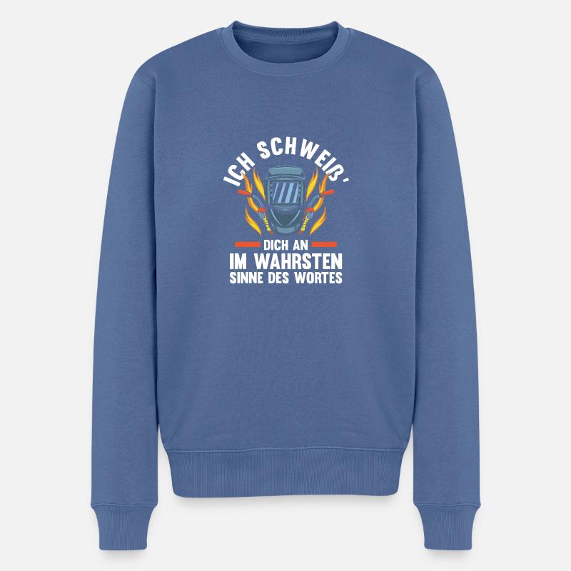 Soudage Soudeurs Soudeurs - Pull Premium bio Homme - bleu pigeon
