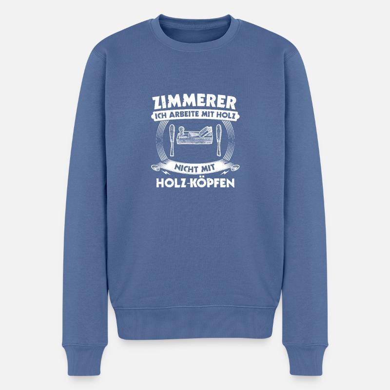 Charpentier Charpentier - Pull Premium bio Homme - bleu pigeon