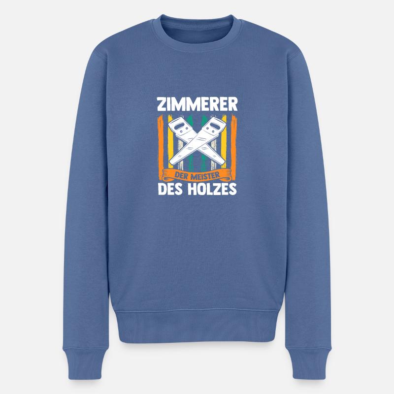 Charpentier Charpentier - Pull Premium bio Homme - bleu pigeon