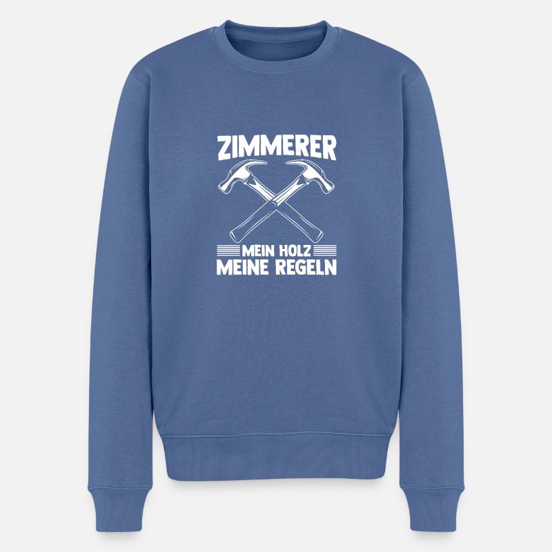Zimmermann Zimmerer - Männer Premium Bio Pullover - Taubenblau