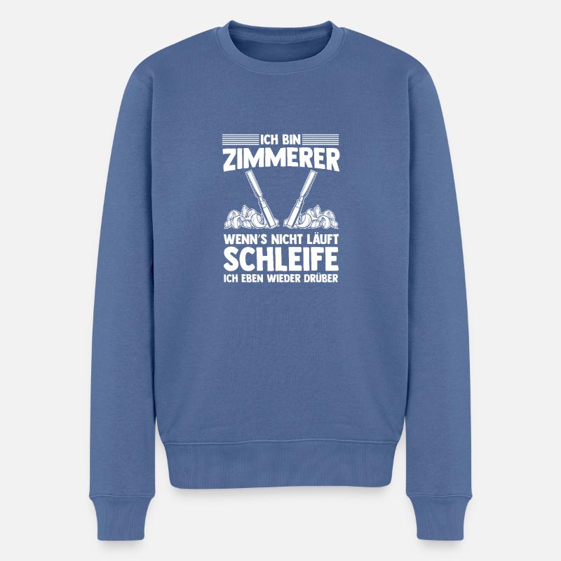 Zimmermann Zimmerer - Männer Premium Bio Pullover - Taubenblau