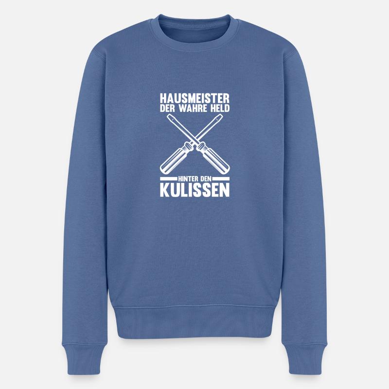 Facility Manager Gardien Gardien - Pull Premium bio Homme - bleu pigeon