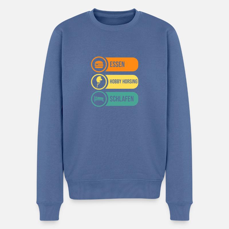 Steckenpferd Hobby Horsing - Männer Premium Bio Pullover - Taubenblau