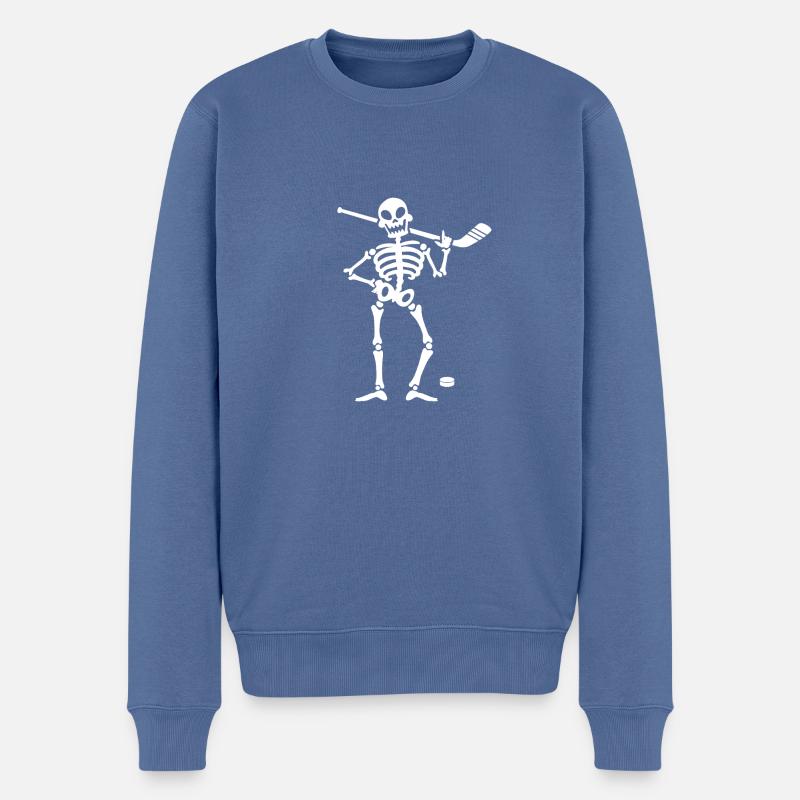 Eishockeyspieler Eishockey - Männer Premium Bio Pullover - Taubenblau