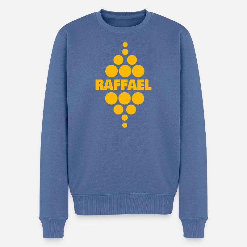 Raffael als Vorname - Männer Premium Bio Pullover - Taubenblau