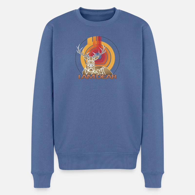 I Am Dear - Männer Premium Bio Pullover - Taubenblau