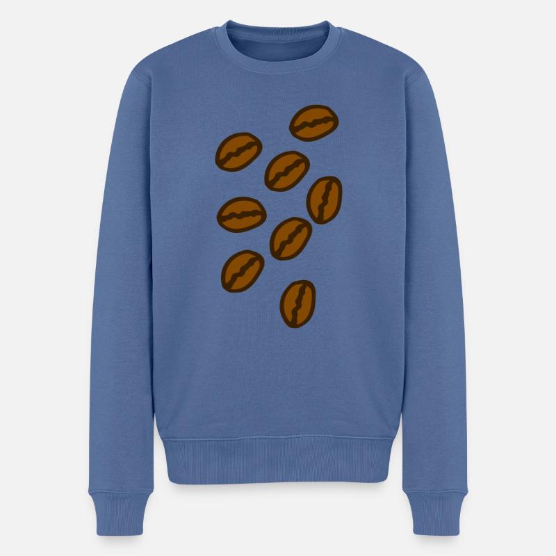 Café - Pull Premium bio Homme - bleu pigeon