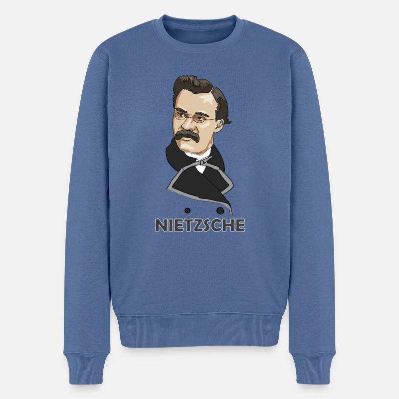 Nietzsche - Pull Premium bio Homme - bleu pigeon
