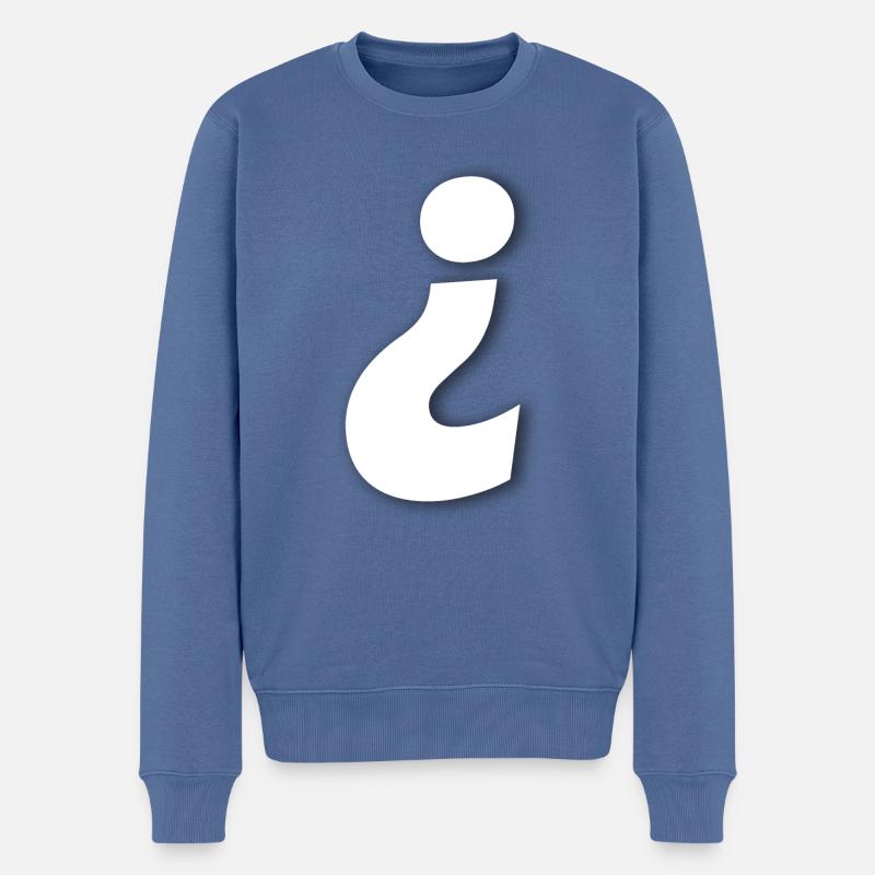Point d’interrogation dans l’autre sens - Pull Premium bio Homme - bleu pigeon