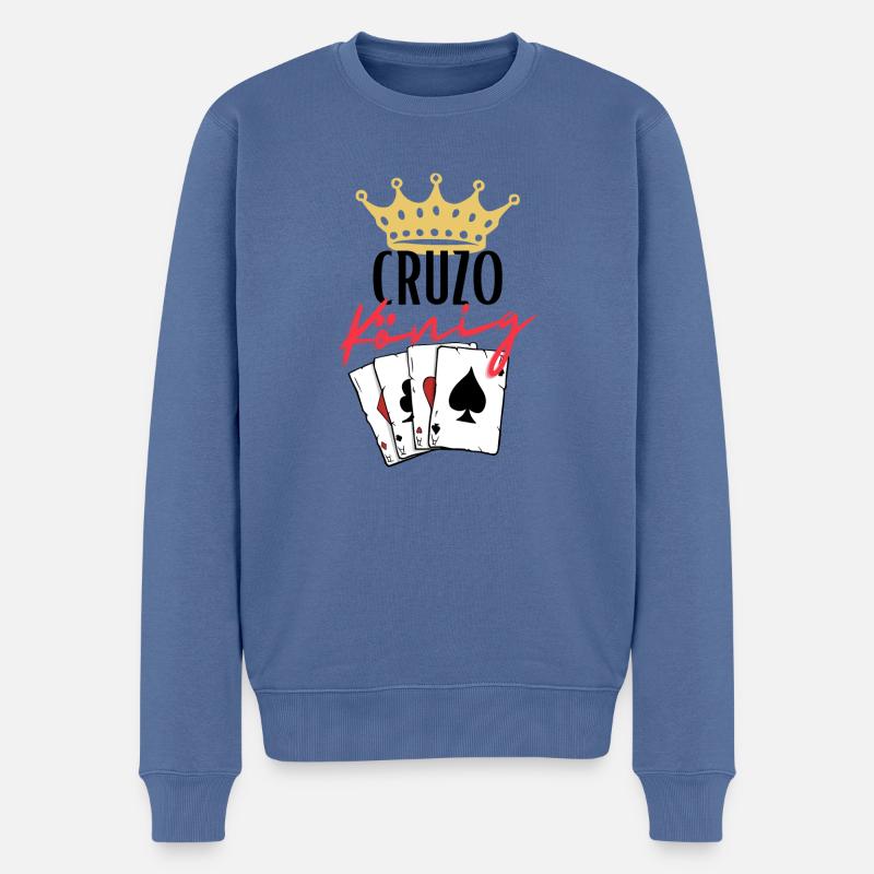 Cruzo King - Pull Premium bio Homme - bleu pigeon