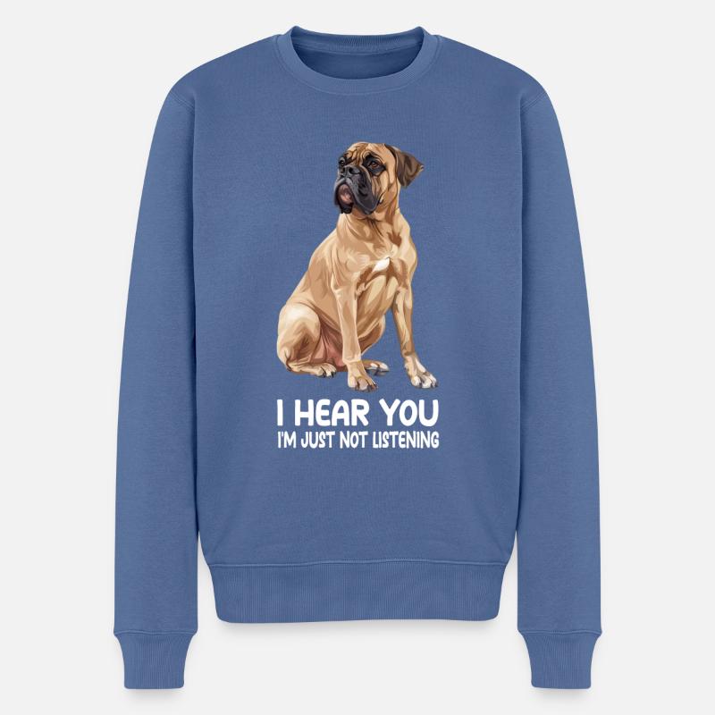 Bullmastif - Pull Premium bio Homme - bleu pigeon