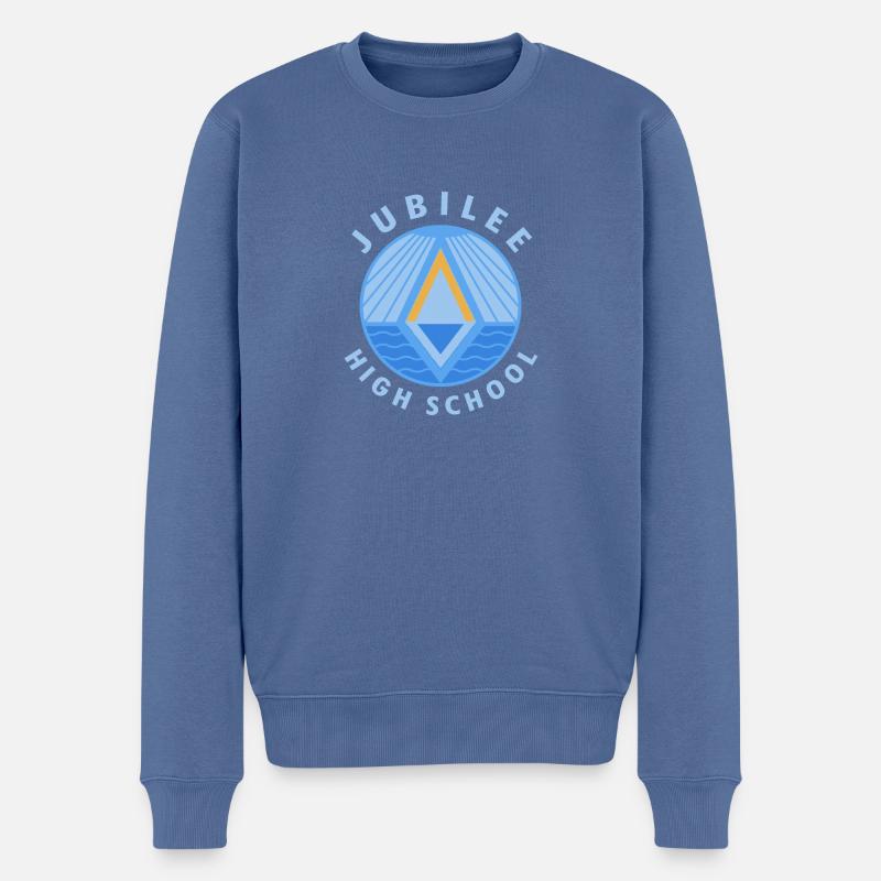 Jubilee High School Kapuzenpullover - Männer Premium Bio Pullover - Taubenblau