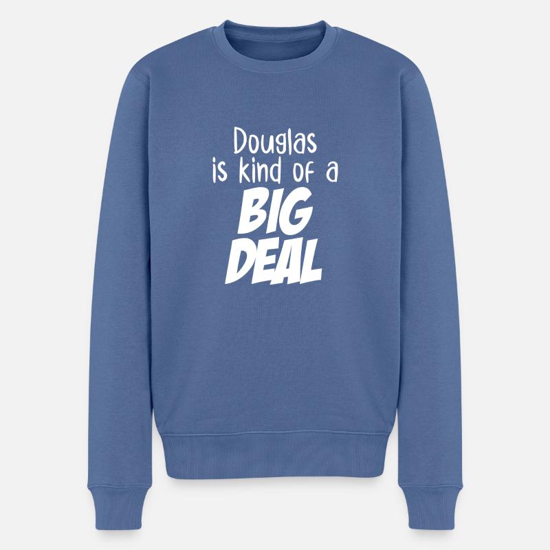 Douglas ist eine große Sache - Männer Premium Bio Pullover - Taubenblau