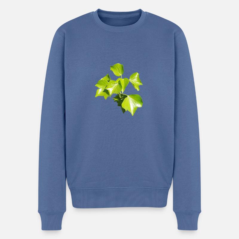Efeu – Immergrüne Verbundenheit - Männer Premium Bio Pullover - Taubenblau