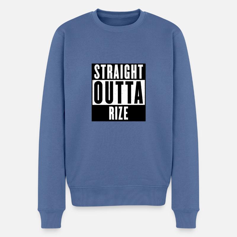 Rize - Männer Premium Bio Pullover - Taubenblau