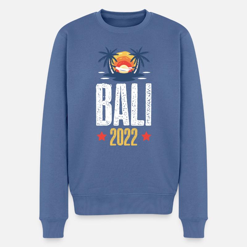 Bali 2022 - Pull Premium bio Homme - bleu pigeon
