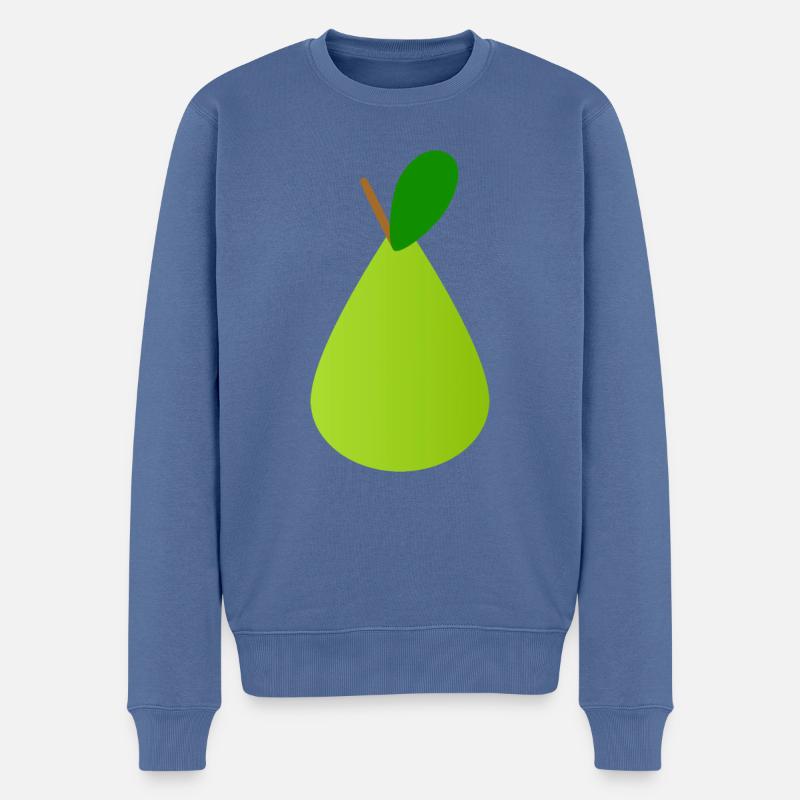 Birne - Männer Premium Bio Pullover - Taubenblau