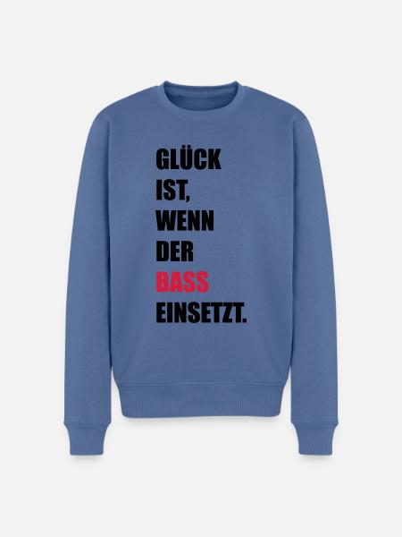 Bass - Männer Premium Bio Pullover - Taubenblau