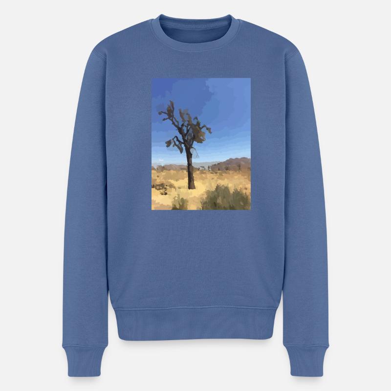 Joshua Tree - Männer Premium Bio Pullover - Taubenblau