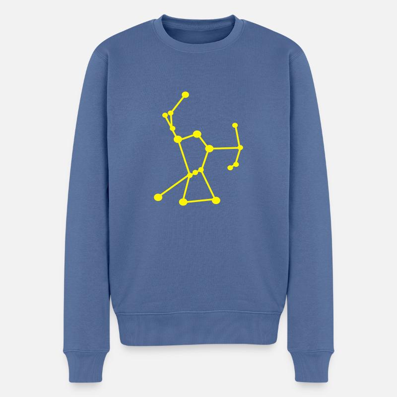 Orion Phospho - Männer Premium Bio Pullover - Taubenblau
