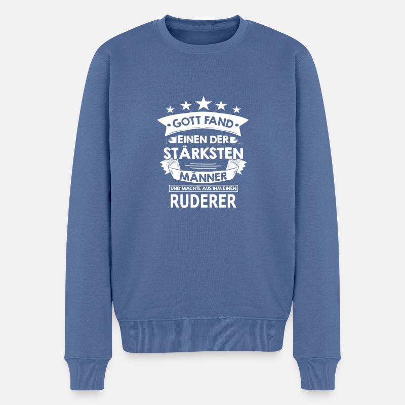 ruderer - Männer Premium Bio Pullover - Taubenblau