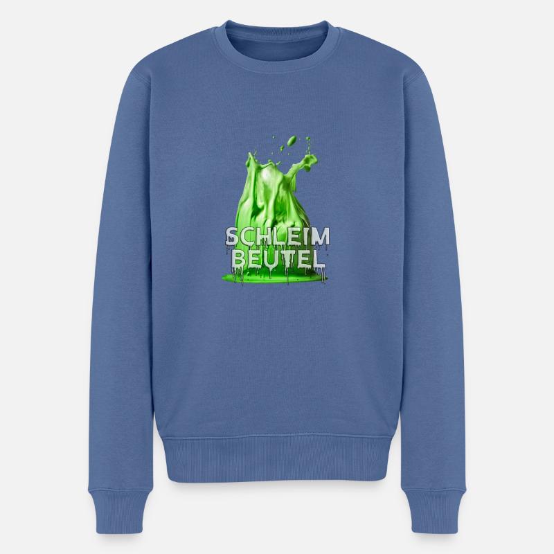 Schleimbeutel - Männer Premium Bio Pullover - Taubenblau