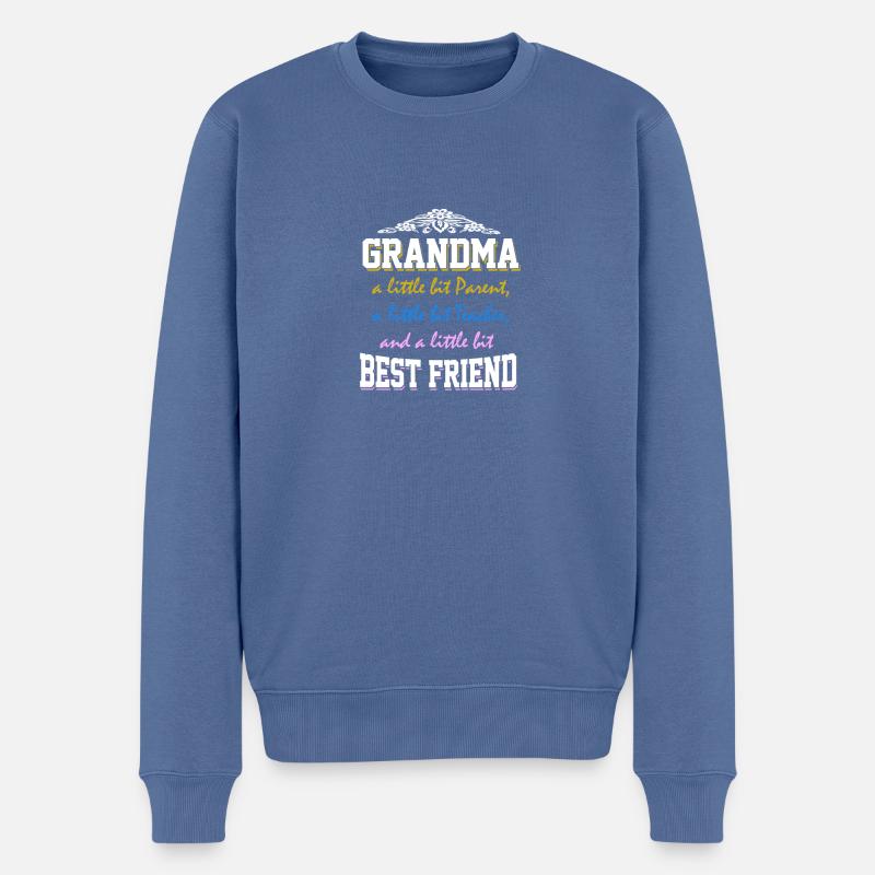 Grandma - Männer Premium Bio Pullover - Taubenblau