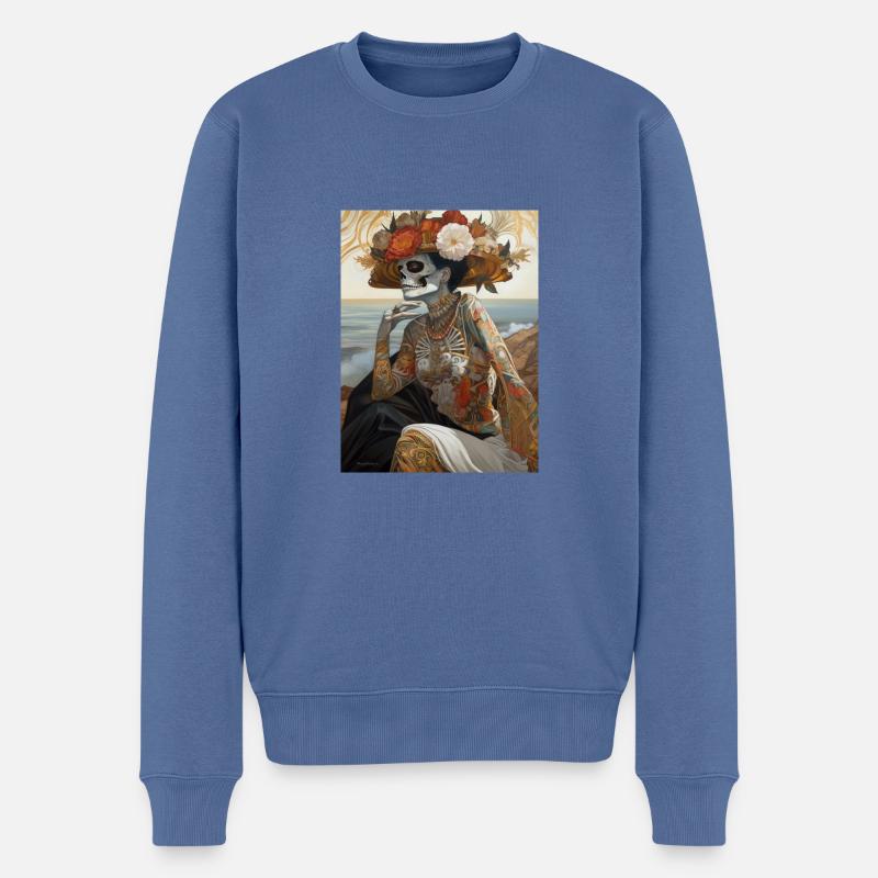 ghotic class - Pull Premium bio Homme - bleu pigeon