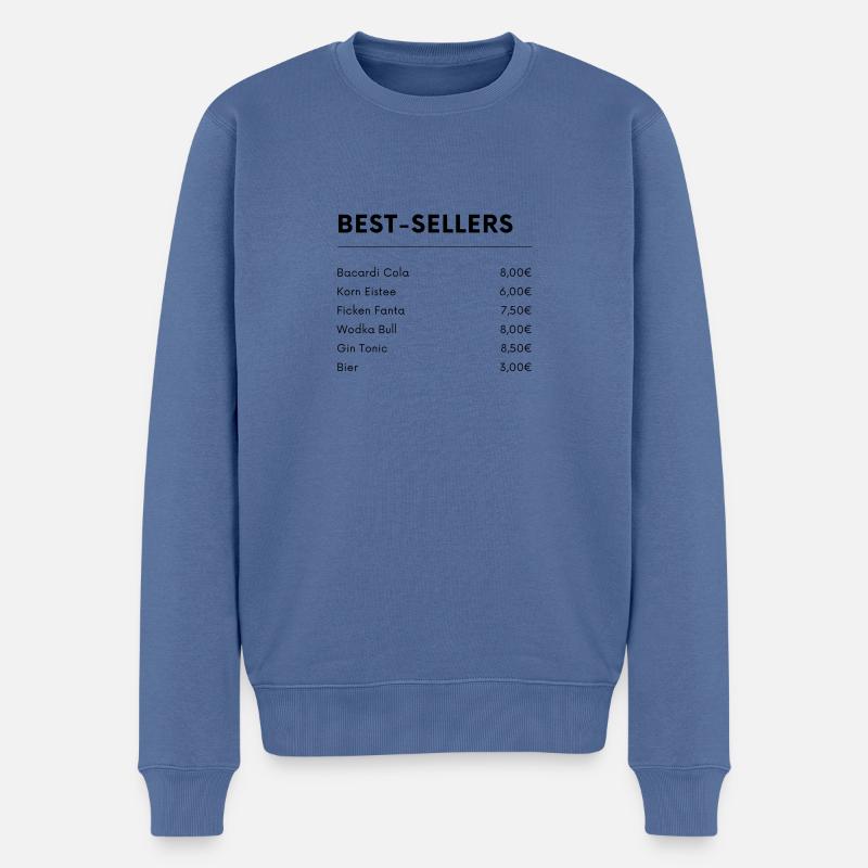 Best Sellers Drinks - Männer Premium Bio Pullover - Taubenblau