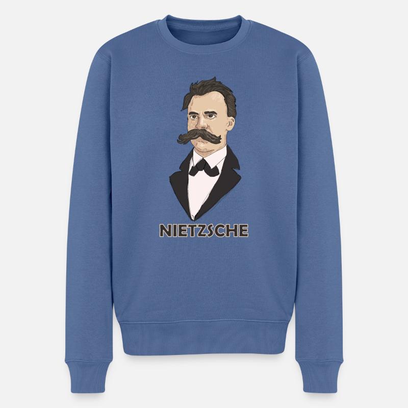 Nietzsche - Pull Premium bio Homme - bleu pigeon