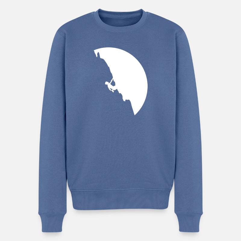 Kletterer - Männer Premium Bio Pullover - Taubenblau