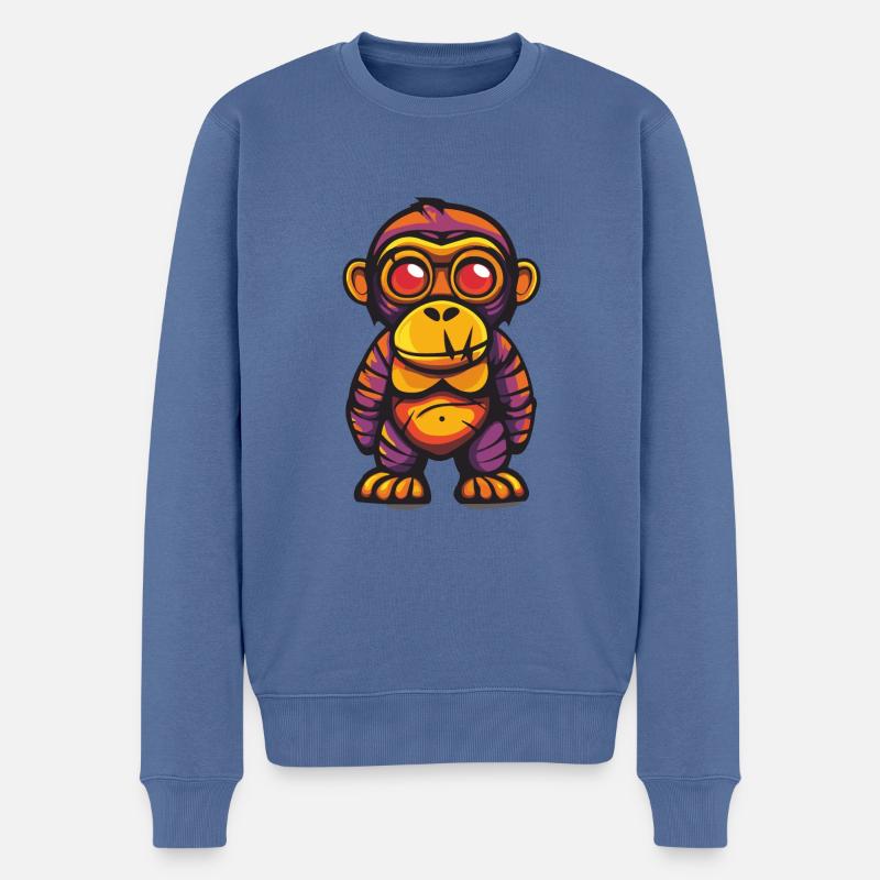 Gorille d’Halloween Animal - Pull Premium bio Homme - bleu pigeon