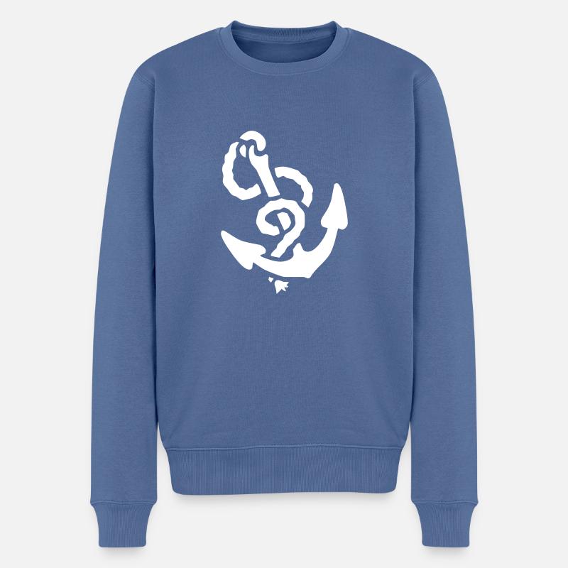 Anker - Männer Premium Bio Pullover - Taubenblau