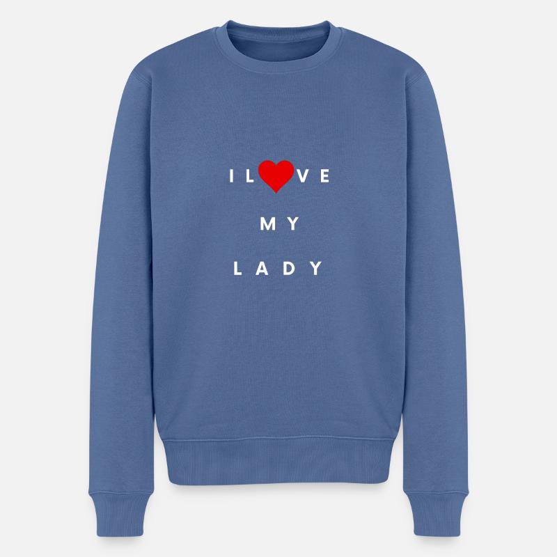T-Shirts und Gadgets mit Liebesbotschaft :) - Männer Premium Bio Pullover - Taubenblau