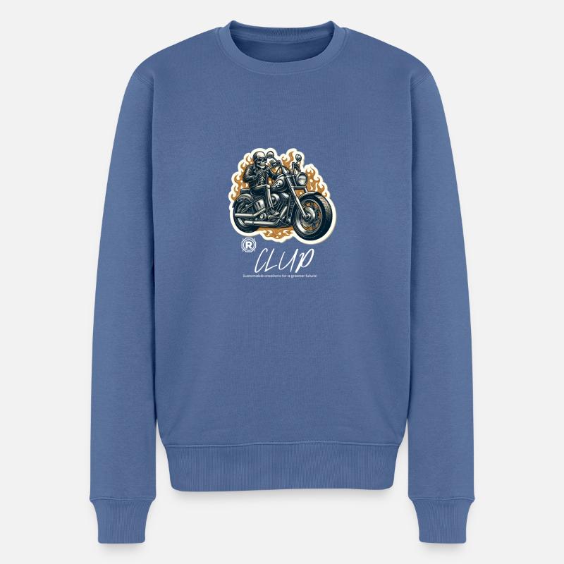 Motorrad clup - Männer Premium Bio Pullover - Taubenblau