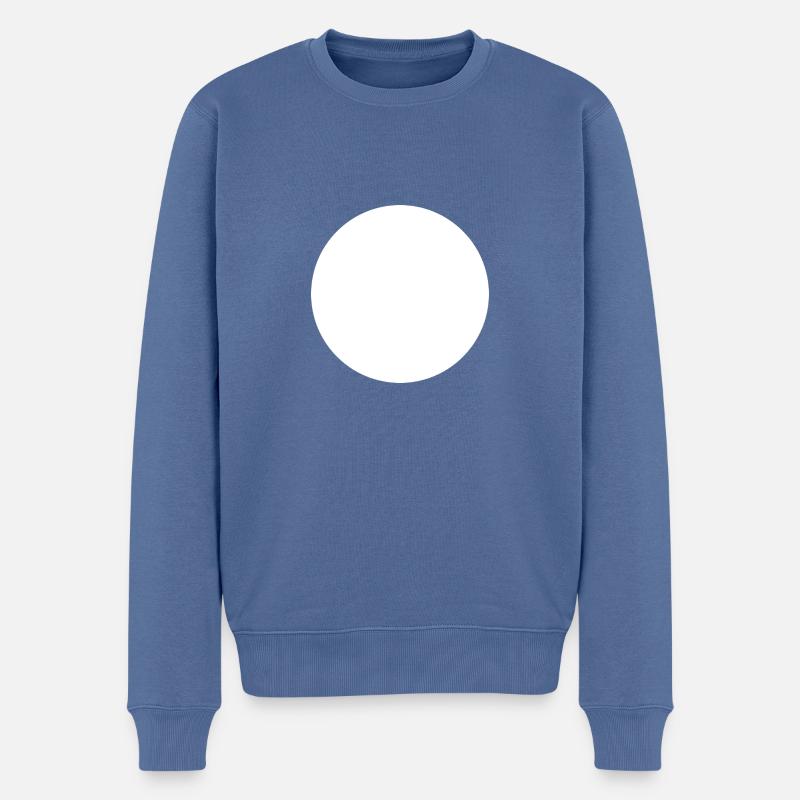 Rush - circle white - Männer Premium Bio Pullover - Taubenblau