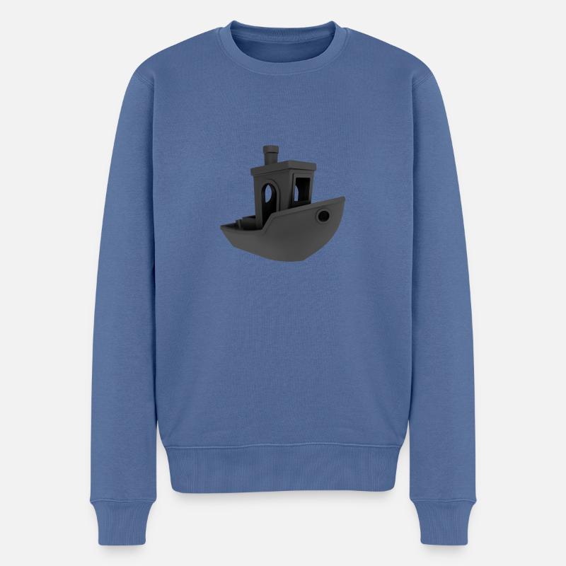 Benchy 3D - Männer Premium Bio Pullover - Taubenblau