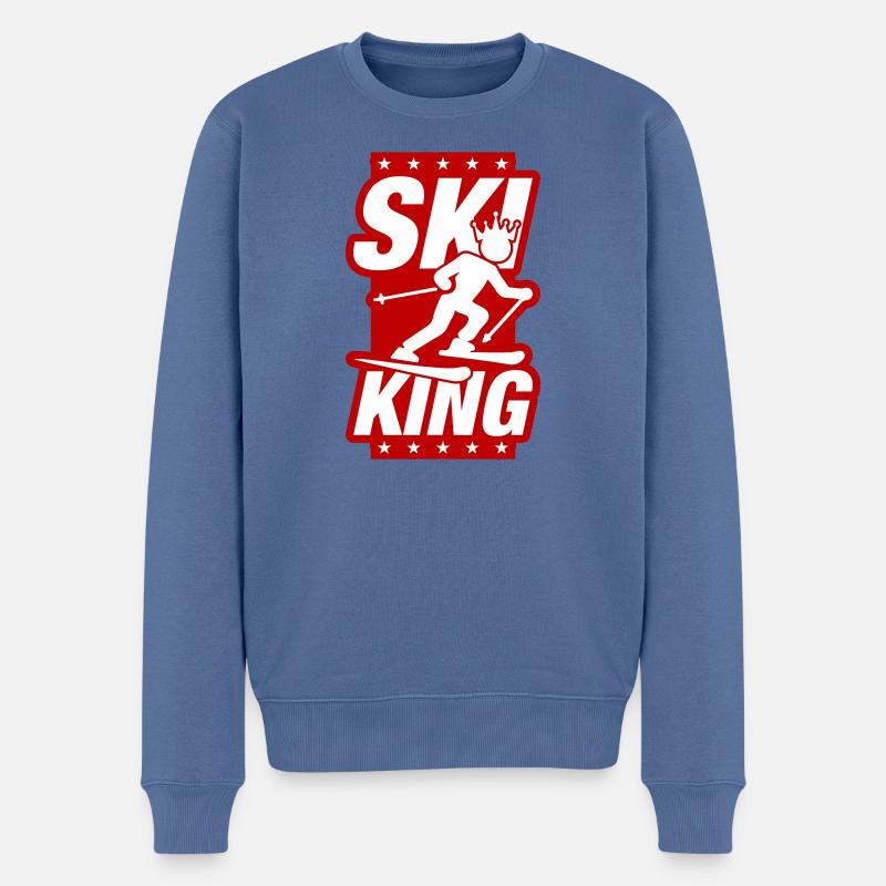 Ski King - Männer Premium Bio Pullover - Taubenblau