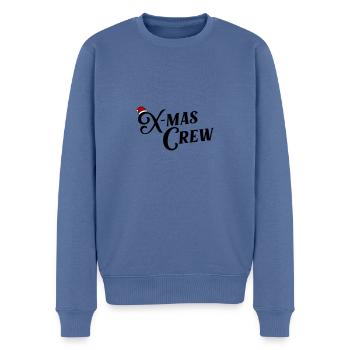 Équipage de Noël - Pull Premium bio Homme - bleu pigeon - Devant - Nico (187cm)