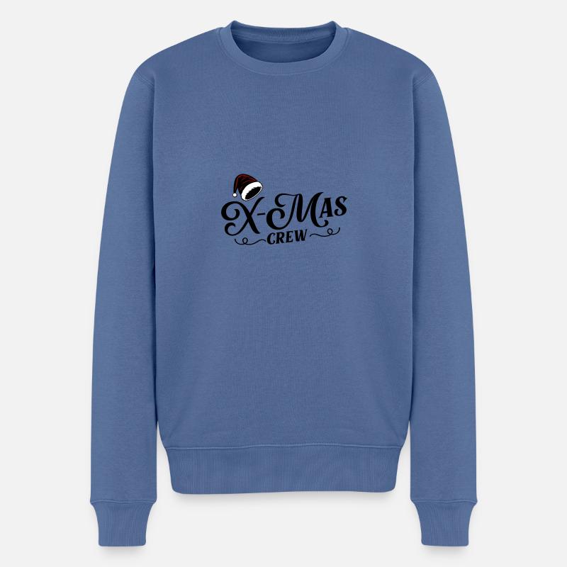 Weihnachts Crew Xmas - Männer Premium Bio Pullover - Taubenblau